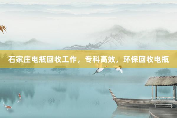石家庄电瓶回收工作，专科高效，环保回收电瓶